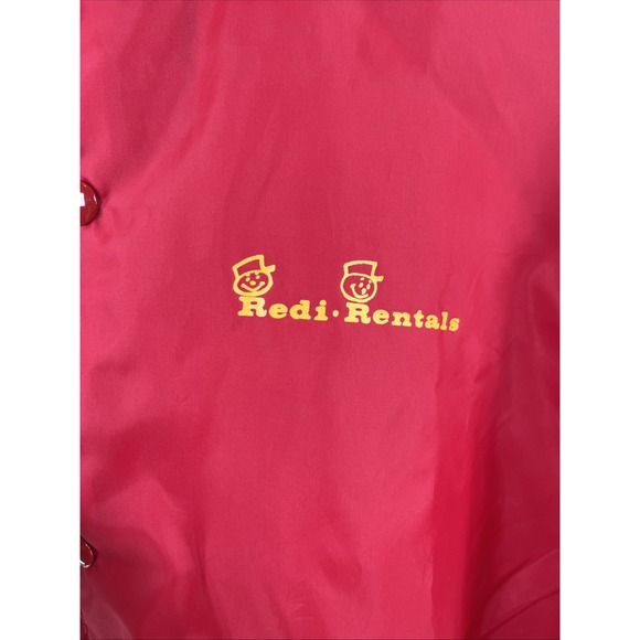 VTG Auburn Sportswear Windbreaker Nylon Snap Jacket XL Retro Redi Rentals Logo - Picture 3 of 6